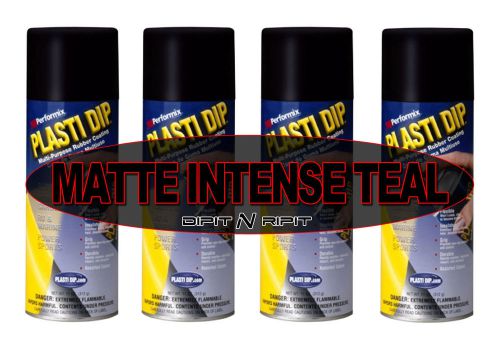 Performix Plasti Dip 4 Pack of Intense Teal Spray Can Rubber Dip Coating 11oz