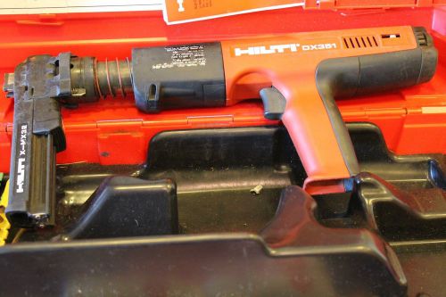 Hilti DX-351 with x- MX-32 magazine automatic nail fastener gun kit , case, accs