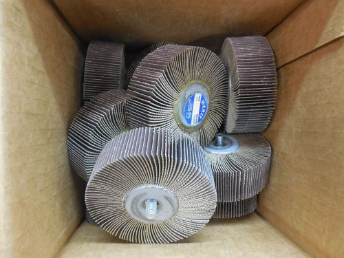 MERIT MINI FLAP WHEEL MW GOF XX-3010 120 GRIT BOX OF 10  1/4 -20 THREAD ARBOR