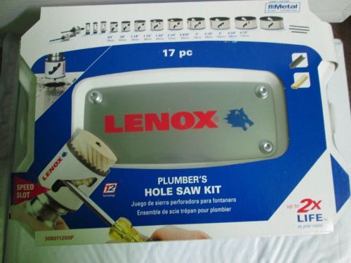 Lenox 1200p 17 piece plumbers hole saw kit 308011200p new for sale