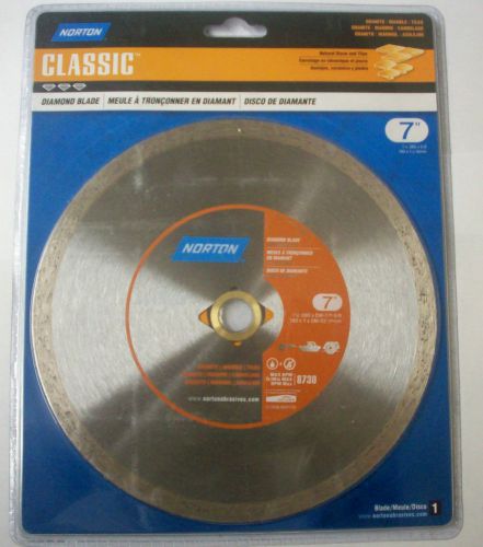 (2) norton 02788 diamond saw blade 7&#034; dry/wet cutting continuous rim for sale