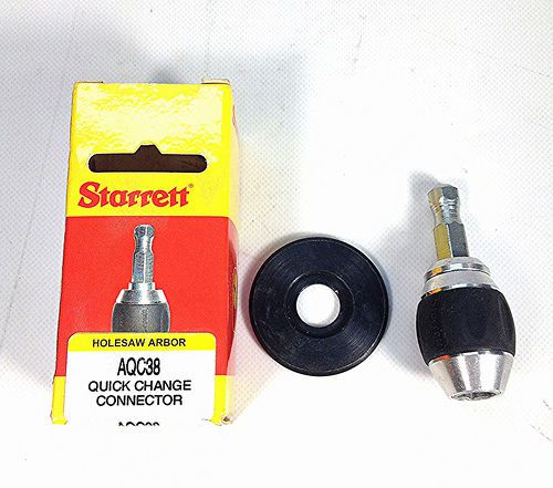 New Starrett Tools AQC 38 Hole Saw Quick Change Connector