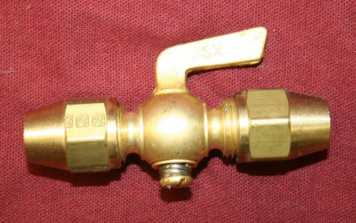 1/2in Flare Brass Drain Pet Cock Shut Off Valve Fuel Gas Air ball pipe plumbing