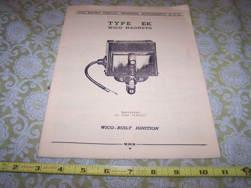 Reproduction WICO EK Magneto Hit Miss Gas Engine Manual Oiler Steam Tractor NICE