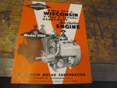 Wisconsin  Model VH4 Engine 4 Page Color Brochure