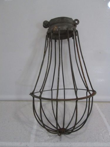 Large Vintage Wire Cage Light Bulb Protector Industrial/Steampunk Decor