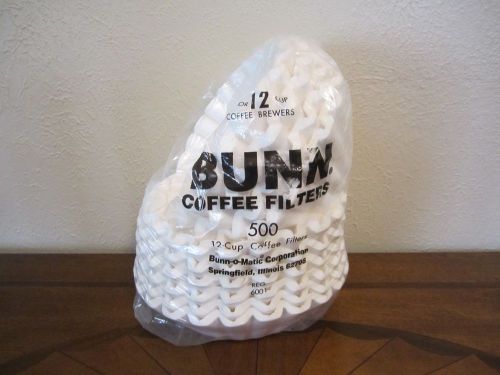 Bunn 500 paper regular coffee filter for 12-cup commercial brewers (500 cnt) for sale