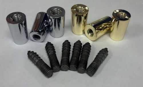Draft beer tap handle repair kit- incl. gold/silver ferrules + replacement bolts for sale