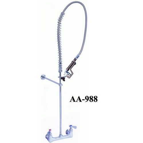 NO LEAD 8&#034; Wall Mount Pre-Rinse Faucet NSF AA-988G
