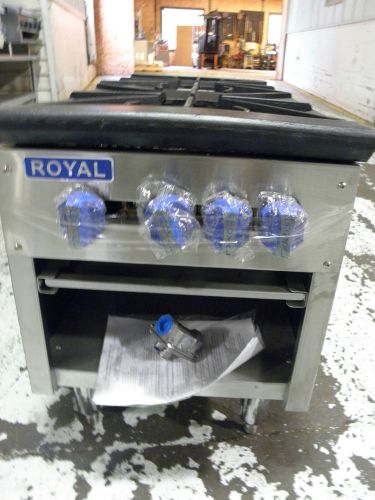 New royal range rsp-18d counter top two burner nat gas stock pot 25,000 btus for sale