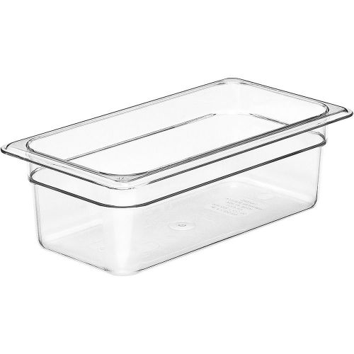 Cambro 1/3 gn food pan, 4&#034; deep, 6pk clear 34cw-135 for sale