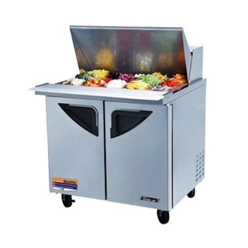 New turbo air 36&#034; super deluxe mega top ss sandwich &amp; salad prep! 2 doors! for sale