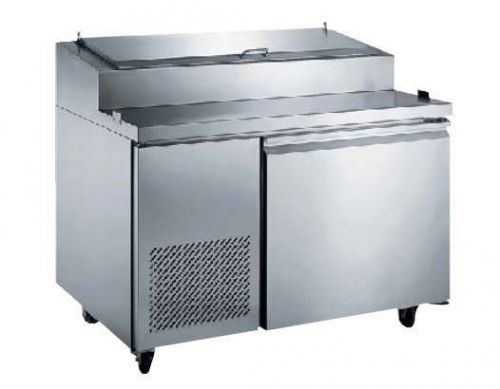 Alamo 50&#034;w 1-door commercial refrigerated pizza prep table new w/5-yr warranty! for sale