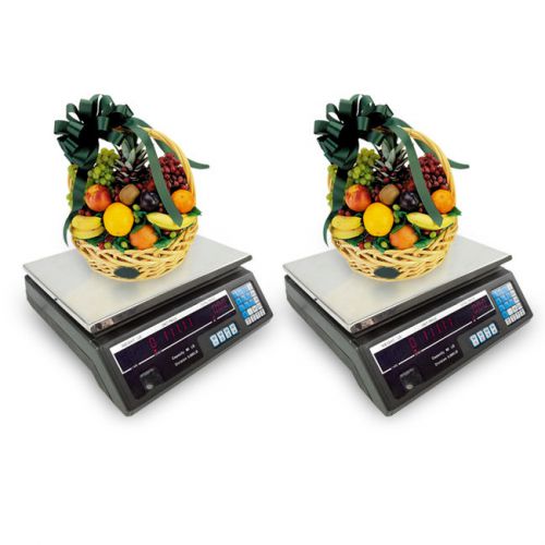 2 New Digital Produce Price Food Scale Market Weight Computing Meat Rechargeable