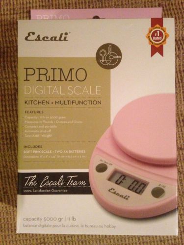 Escali NEW, Primo Digital KITCHEN Scale,  Pink, Multifunctional, New in Box