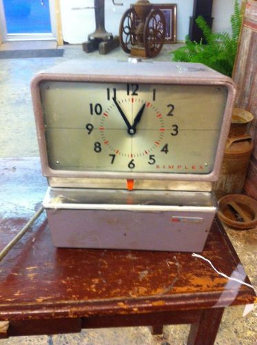 Vintage - Simplex Intermittent Time Recorder Co  KCG 13r4 Time Clock Punch
