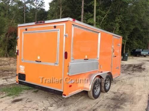 New 2015 7x14 7 x 14 enclosed cargo concession food truck vending bbq trailer for sale