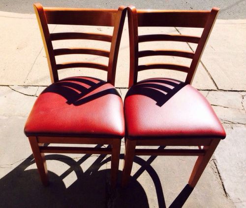 Restaurant wood chairs w/cherry finish and chestnut
