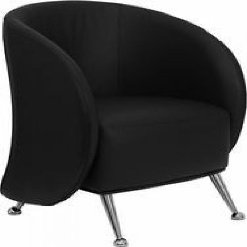 Flash furniture zb-jet-855-black-gg hercules jet series black leather reception for sale