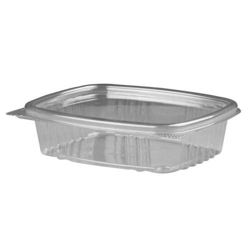 8oz. clear hinged flat lid deli container 200 pcs genpak ad8 disposable plastic for sale