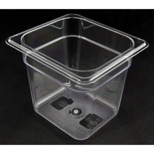 CAMBRO (62CW)  HOT &amp; COLD FOOD PANS, 1/6 SIZE 2.5&#034; DEEP CLEAR
