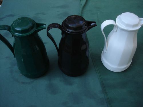 SET OF 3 MULTI COLOR HOT COFFEE OR TEA SERVING CONTAINER