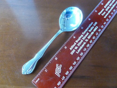 Oneida croydon silverplated bouillon / soup spoons (dozen) for sale