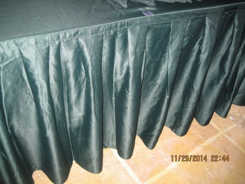 New 17ft long 29 in high dark green table skirt christmas style for sale