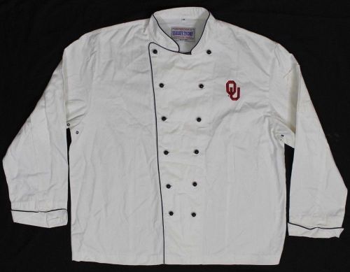 Ou sooner chef jacket - oklahoma university white cook coat - mens 2xl xxl for sale
