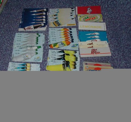 Huge lot of various labels for vending machines for sale