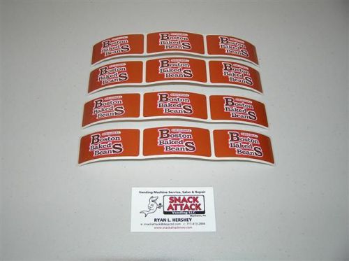 12 VENDSTAR 3000 BOSTON BAKED LABEL STICKERS / New OEM-Free 2-5 Day USA Shipping