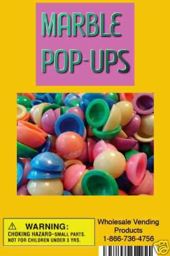 250 marble pop-ups toys in 1&#034; acorn vending capsules for sale