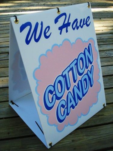 We have cotton candy sandwich board 2-sided sign kit for sale