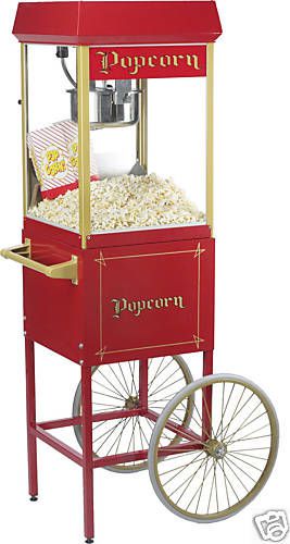 NEW FUN POP 8 OZ POPCORN POPPER and CART by GOLD MEDAL