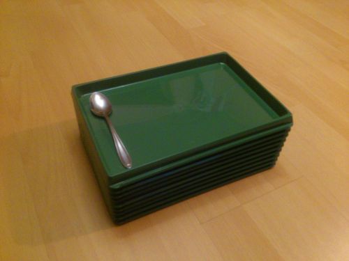 Original AIRLINE Food Trays/Serving Trays GREEN SMALL 10 pc