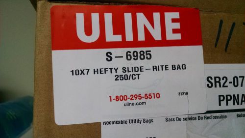 NEW - 10&#034; x 7&#034; -  2.7 Mil Slide-Zip-Lock-Reclosable Poly Bags (250 per Case)