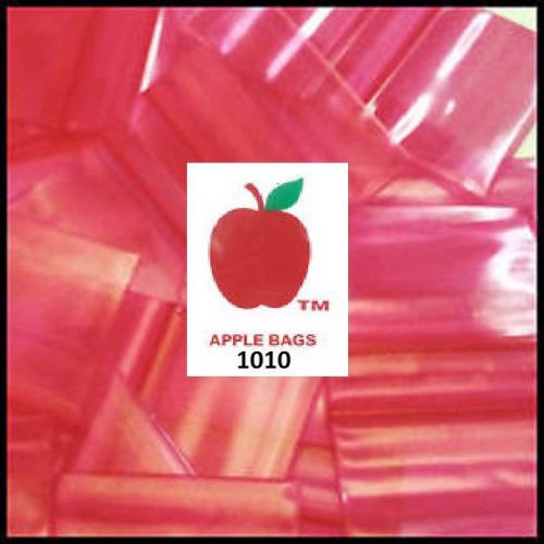200 Dark Red 1 x 1 inch Mini Ziplock Bags 1010 Apple brand baggies