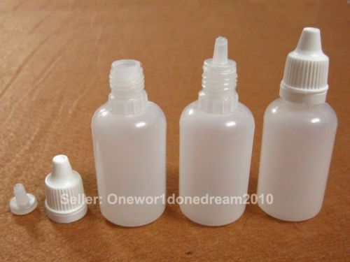 100 Pcs Lot 30ml 1oz Plastic Dropper Squeezable Bottles Dispense Child Safe LDPE