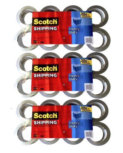 24 rolls scotch shipping packing tape heavy duty 3m 54.6yd ea 3850-8 made in usa for sale