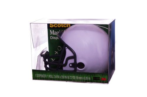 Scotch White Football Helmet Sport Team Tape Dispenser Desk Office Accessory NEW