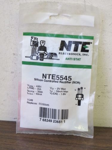 NTE ELECTRONICS NTE5545 SILICON CONTROLLED RECTIFIER (SCR) 400V,35A,NEW