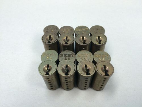 Best Original SFIC 6-pin Cylinders A Keyway US4 Finish No Keys.  Set of 8