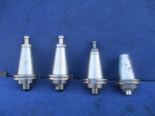 #T35 Lot of 4 Richmill #100 CAT 50 Collect Chuck CNCC Flange Tool Holder.