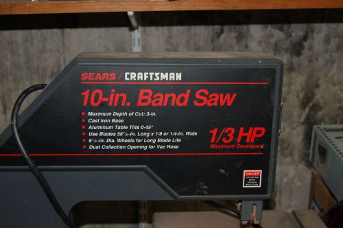 craftsman 1/3 hp 10 inch band saw