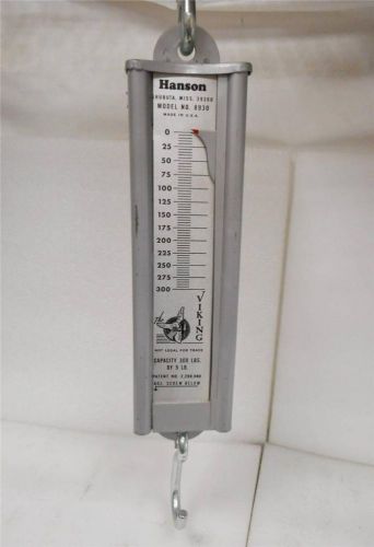 Hanson model 8930 viking spring scale 300 lb weight capacity u.s.a. made for sale