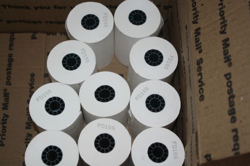 10 rolls fd-100 3-1/8&#034; x 120 thermal receipt register paper 1 ply for sale