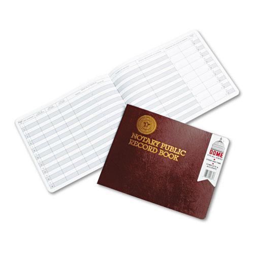 NEW DOME PUBLISHING 880 Notary Public Record, Burgundy Cover, 60 Pages, 8 1/2 x