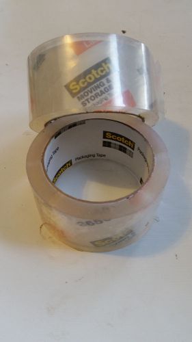 2 rolls scotch long lasting heavy duty 3650 clear shipping, packing tape for sale