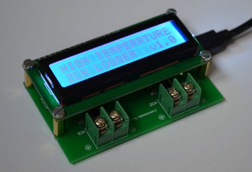 2ch 0...1000c temperature logger k-type thermocouple recorder celsius fahrenheit for sale