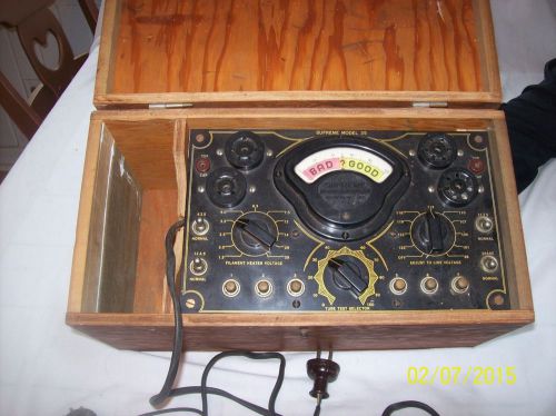 SUPREME 35 VACUUM TUBE TESTER RADIO VINTAGE 1935